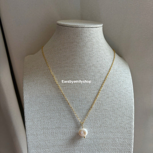 18k gold plated freshwater pearl necklace