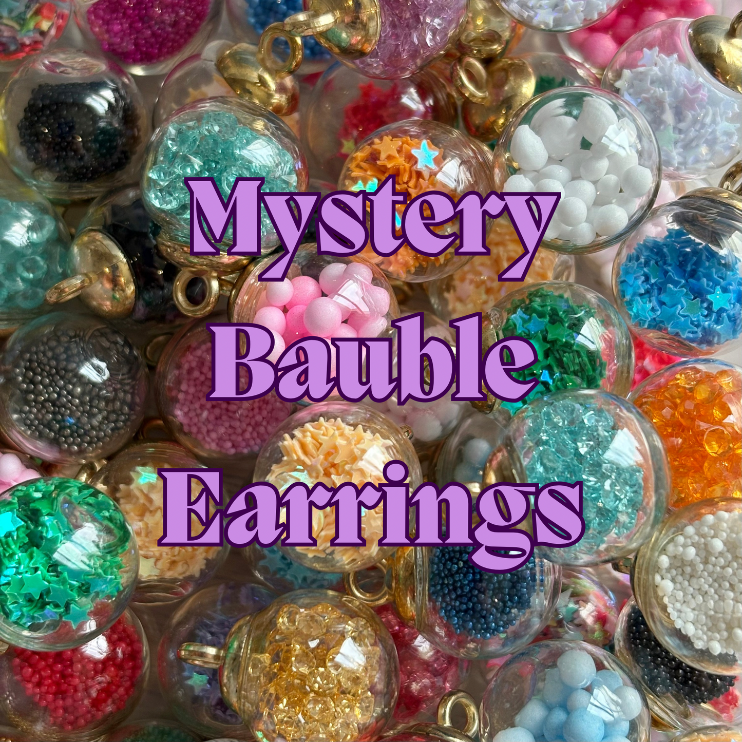 Mystery Christmas bauble dangle earrings