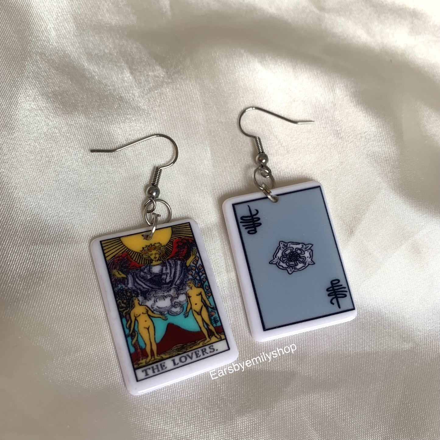 Tarot card dangle earrings