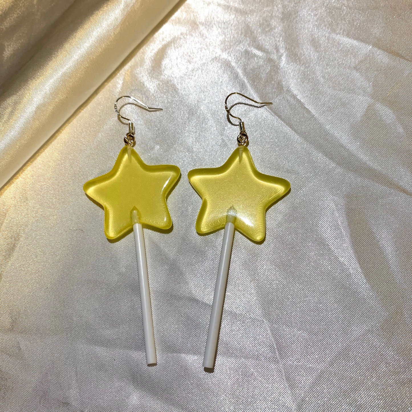 Colourful large Star Wand lollipop earrings