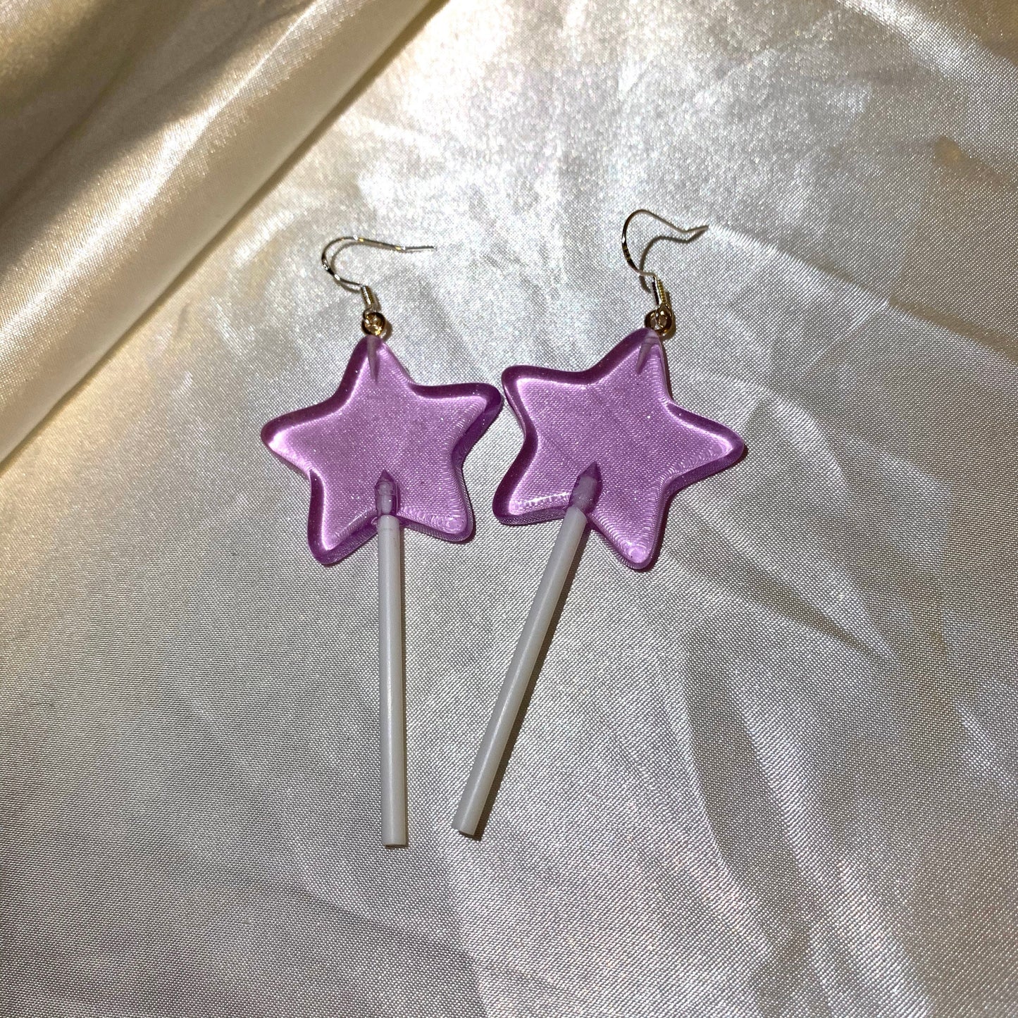 Colourful large Star Wand lollipop earrings